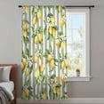 thumbnail image 4 of Spring Lemon Sheer Curtains 108 Inches Extra Long, Botanical Plants Sage Green Stripes Light Filering Curtains, Privacy Drapes Simi Floor to Veiling Curtain for Living Room Bedroom Window Treatment, 4 of 9