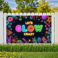 thumbnail image 4 of Neon Lights Glow Party Banner Retro Design Disco Theme for Birthday Party Indoor Decoration Dance Event, 4 of 9