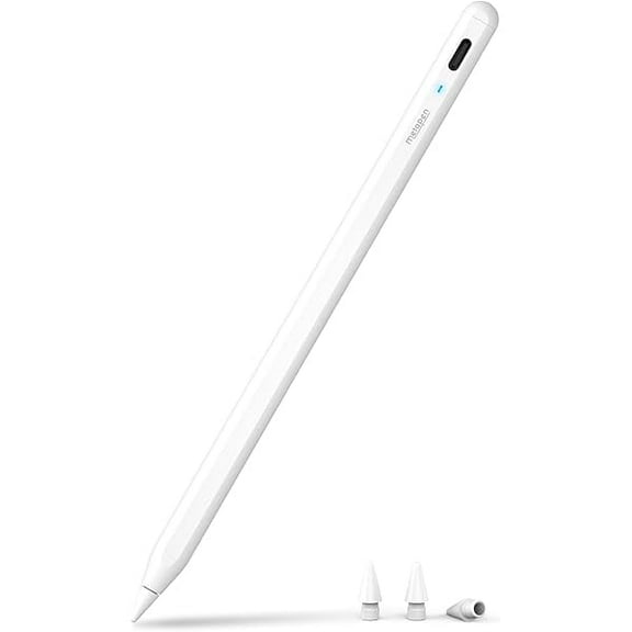 Metapen Pencil A8 for Apple iPad 2018-2025, (2X Faster Charge), Tilt Sensitivity, Pixel Precision, Stylus Pen for iPad 11/10/9/8/7/6th Gen, Pro 12.9/11/13-inch M4, Air 3/4/5/M2/M3, Mini 5/6th, White