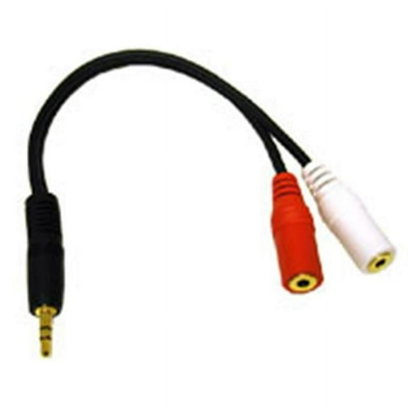 6In 3.5Mm Stereo Male To 3.5Mm Stereo Female Y-Cable