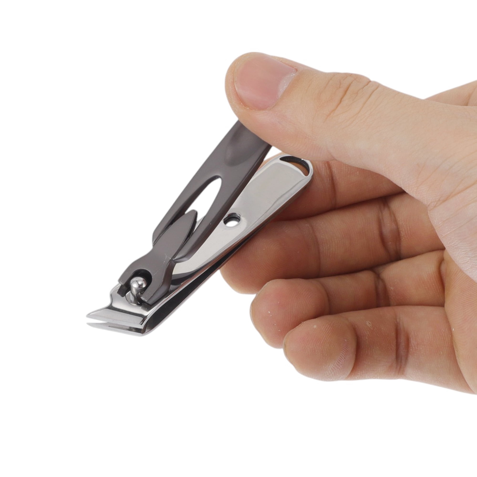 Unique Bargains Hollow Shape Nail Clippers 1 Set Gray