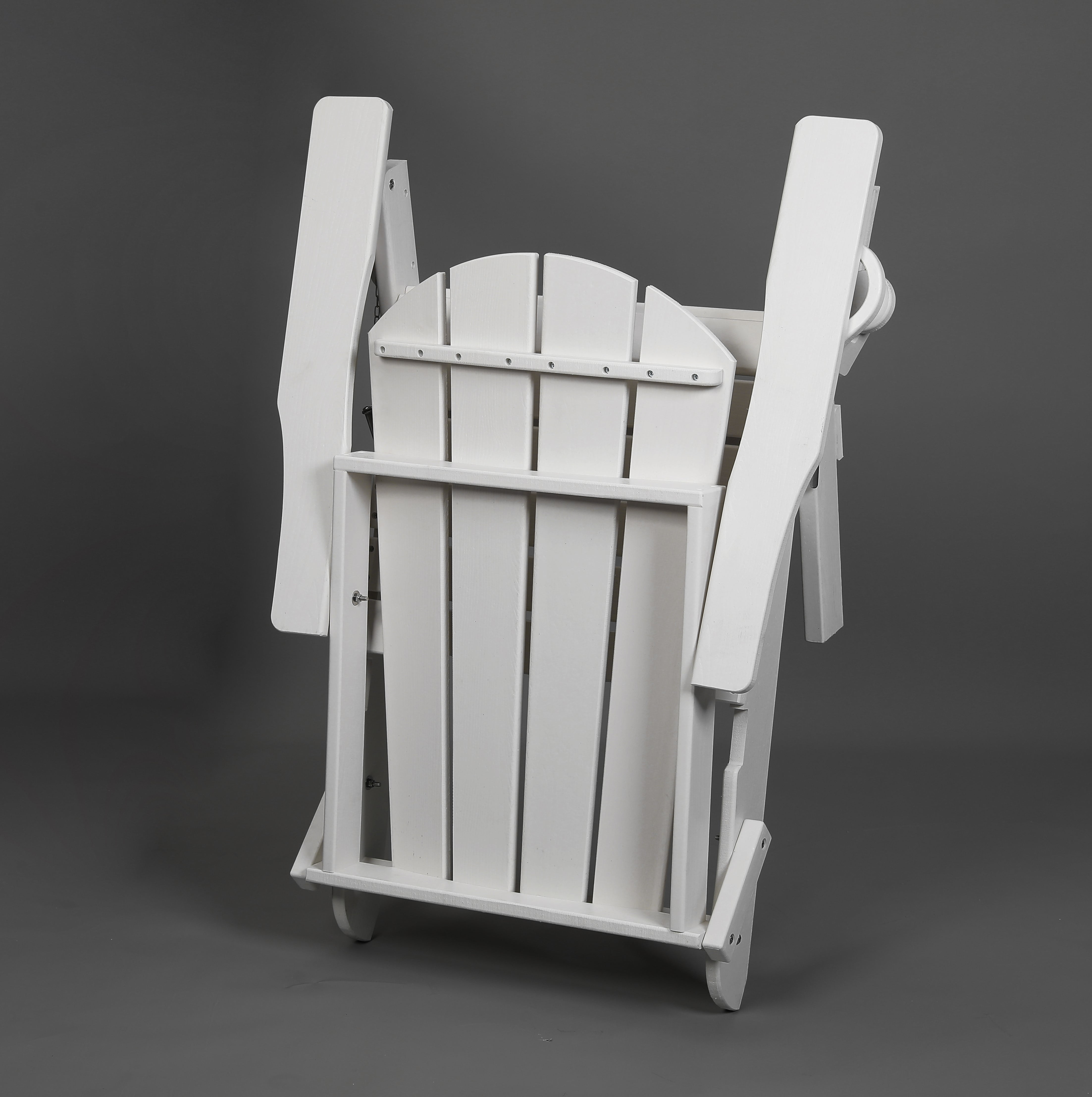 KAAYEE  Folding Adjustable Adirondack Chair,Patio Chairs, Lawn Chairs, Outdoor Chair, Adirondack Chair Plastic, Fire Pit, Weather Resistant with Cup Holder for Deck, Backyard, Garde White