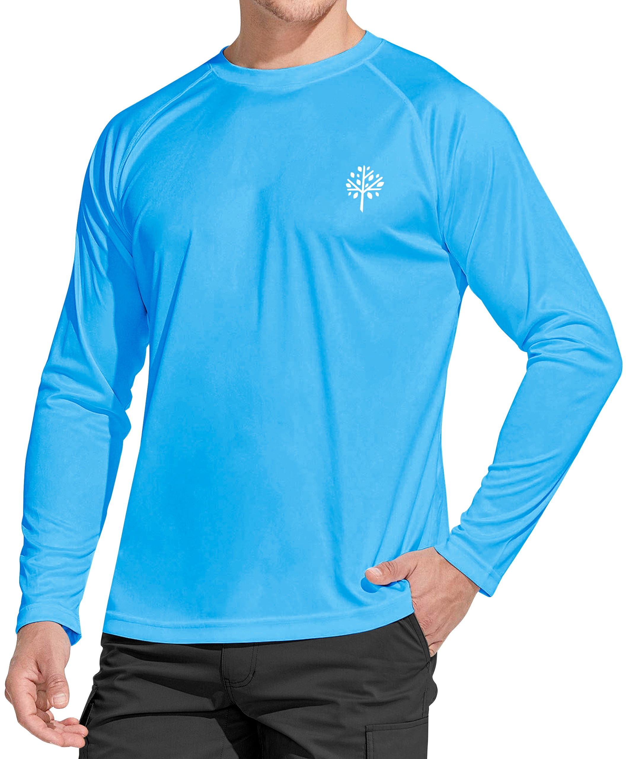 WELIGU Men's Long Sleeve Shirts Lightweight UPF 50+ TShirts Fishing