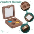 thumbnail image 4 of 4 Grids Mini Portable Watercolor Palette Sketchbook Palette Travel Paint Tray Box Mini Paint Palette Wood Watercolor Paints Box for DIY Painters Artists Watercolor Painting Drawing Gift, 4 of 9