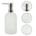 thumbnail image 5 of Unique Bargains 1 Pc Classic Cylindrical Soap Pump Dispenser for Hotel 400ml White Silver Tone, 5 of 6