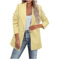 thumbnail image 2 of CEHVOM Veste à Col Rabattu pour Femmes Manches Longues Blazer Liquidation, 2 of 6