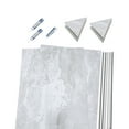thumbnail image 2 of Palisade 36in x 36in x 78in Waterproof Vinyl Corner Shower Surround Kit with Accessories in Urban Fjord, 2 of 8