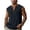 Black, variant on Linen Tops for Men Henley Tank Sleeveless Raw Edge Lightweight Comfy Hippie Beach Tee Shirts with Curved Hem Design, Black L