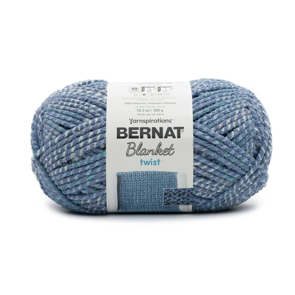 Bernat Blanket Twist Yarn,Sea Stars,10.5oz(300g),Super Bulky,Polyester