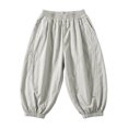 thumbnail image 6 of Curuila Kids Toddler Boys Summer Pants With Pocket Elastic Waistband Solid Color Loose Fit Lightweight Fashion Comfort Trousers Grey Size 2-3 Years, 6 of 6