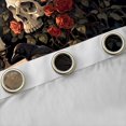 thumbnail image 4 of Homewish Halloween Sugar Skull Kitchen Curtains,Red Rose Black Out Curtains Pack of 2 (42x63 Each),Gothic Aesthetic Living Room Curtains, 4 of 6