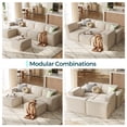 thumbnail image 4 of LINSY HOME Oversized Modular Sectional Sofa, U-Shaped Cloud Sofa Couch with Corduroy Fabric, 4 Seat Sponge Sofa for Living Room, No Assembly Required, Beige, 4 of 8