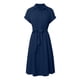 thumbnail image 5 of Vestido camisero midi elegante con cuello en V para mujer - Vestido informal de manga corta y largo hasta la rodilla - Atuendo de verano para fiestas de trabajo, 5 of 6