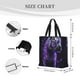 thumbnail image 3 of Balery Purple Plant White Tiger Bolsa de Mano para Mujeres con Cremallera, Bolsa de Gimnasio con Compartimentos, Bolsa para Laptop, Bolsa para Trabajo, 3 of 7