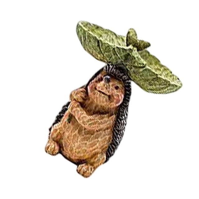 Naiovety Alimentador de pájaros de resina, estatua de animales de rana, conejo y zorro, herramienta de alimentación de alimentos de pie para Decoración del hogar