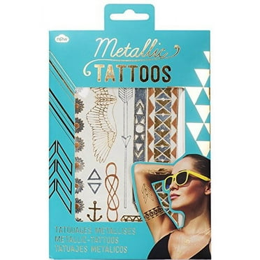 NPW-USA Metallic Jewelry Temporary Tattoos, Gold and Rose Gold
