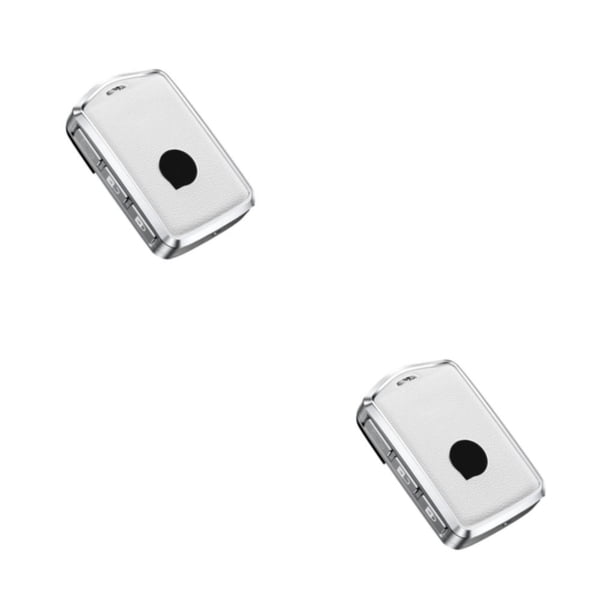 Speravity Estuche de cuero para llave de 3 botones para automóvil Protector de cubierta para llaves de vehículo Automóvil Blanco Caso 2piezas