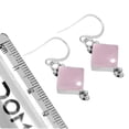 thumbnail image 3 of 925 Sterling Silver Women Jewelry Rose Quartz Earring, 3 of 4