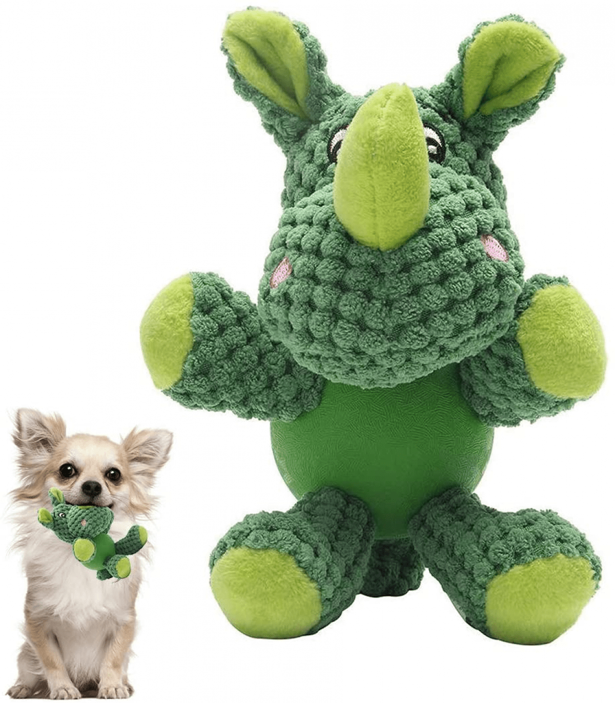 Dotpet Dog Toy Plush Squeaky Durable Small Dog Toys Low Stuffing Interactive Dog Plush Toys with