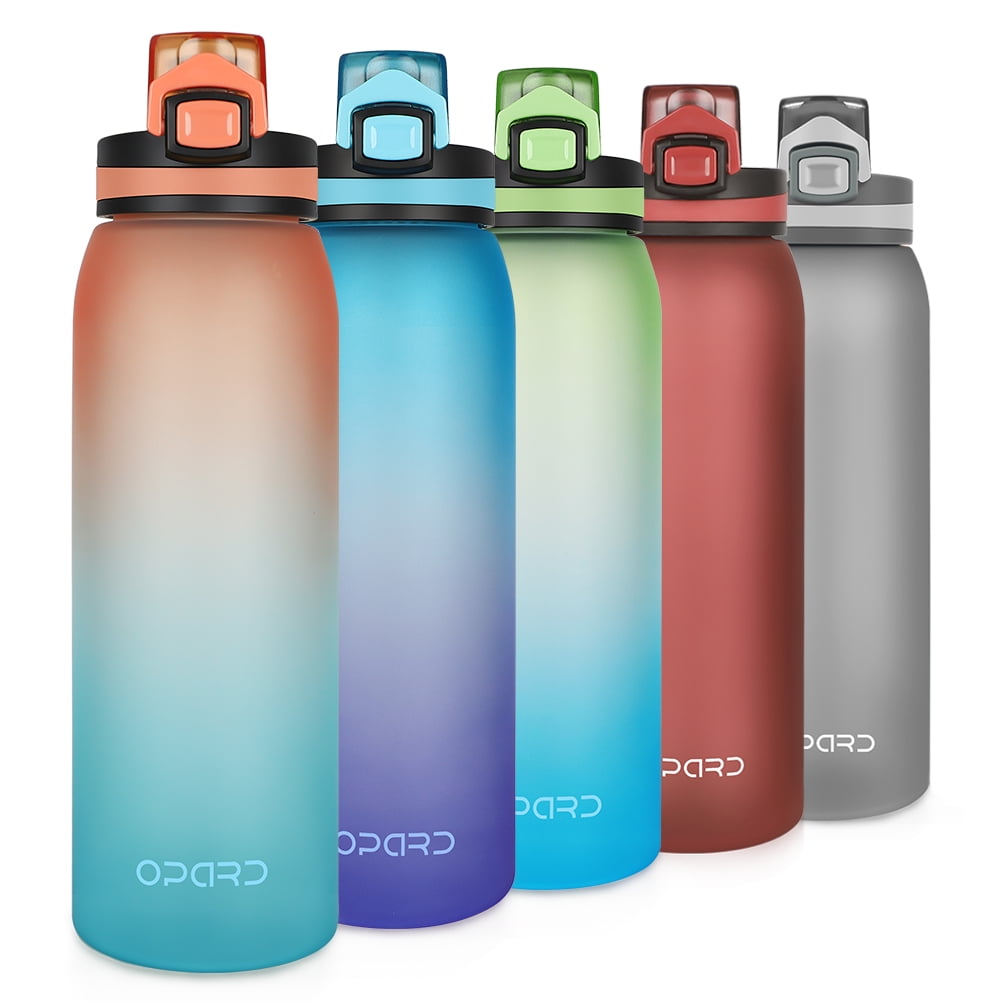 Opard 30oz Sports Water Bottle with Leak Proof Flip Top Lid BPA Free