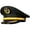 Black, variant on Pilot Hat Airline Captain Cap Halloween Pilot Fancy Dress Accessory Pilot Party Theme Hats Airline Pilot Halloween Costume Accessory