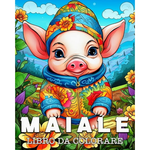 Maiale Libro da Colorare: Bellissime Immagini di Simpatici Maiali, (Paperback)