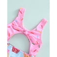 thumbnail image 5 of Bagilaanoe Toddler Baby Girls One-piece Swimsuits 1 2 3 4 5 6 Years Kids Biscuit/Cake Print Sleeveless V-neck Cutout Bathing Suit Swimwear, 5 of 8