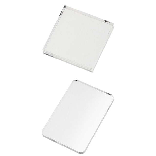 Bloque De Sellado De Bloques De Acrílico 2pcs Para La Fabricación De Tarjetas Herramienta En Relieve