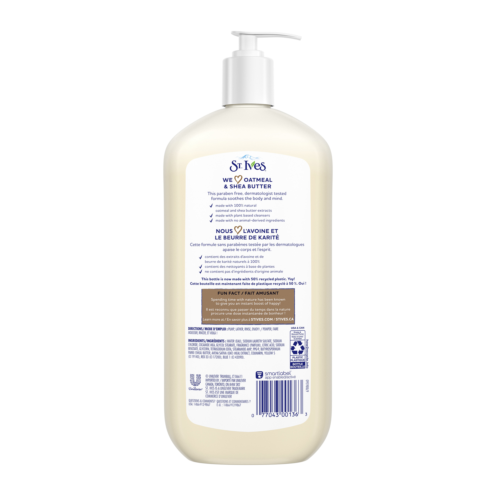 St. Ives Soothing Lqiuid Body Wash with Pump Oatmeal & Shea Butter, 32 oz - image 3 of 6