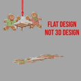 thumbnail image 4 of ViciArt Gingerbread Ornament – Table Tennis with Holiday Cookies, Christmas Tree Decor, 4 of 4