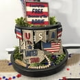 thumbnail image 4 of ReTeiv 4th of July Home Decorations Tiered Tray Decor Wood Patriotic Decorations Independence Day Star Small Sign Gnome Firework Table Decor Red White Blue, 4 of 6