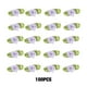 thumbnail image 4 of Bewildely 100 pack/lote hermosas flores de cinta de satén para decoraciones impresionantes flores fáciles de decorar Decoración del hogar morado pálido, 4 of 6