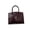 coffee, variant on Genuine Cowhide Leather Women Satchel Bag,Crocodile Grain Flip Handbag,Adjustable Strap Shoulder Purse