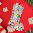 thumbnail image 4 of Squishmallows Tema: Calcetines de Navidad, fino lino blanco para colgar en escaleras y chimenea, decoración navideña para el hogar, regalo de Navidad. 45cm × 32cm, 4 of 5