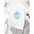 thumbnail image 2 of Camiseta De Verano Para Mujer, Moda Informal, Ropa Cómoda, Camisetas De Manga Corta MCreative Geometric Pattern Print Women'S Fashion Short-Sleeve Top, Simple Casual Sports T-Shirt, Comfortable Summ, 2 of 6