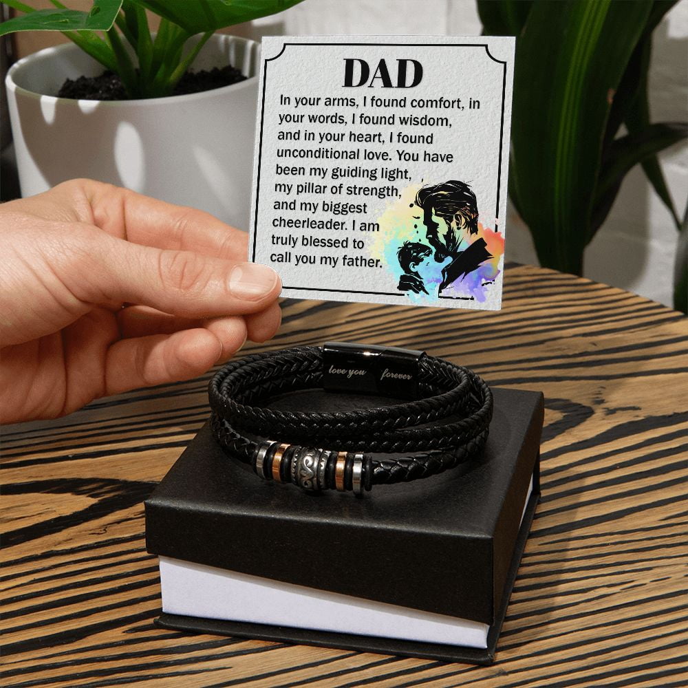 To My Dad Dear Dad Love You Forever Bracelet