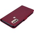 thumbnail image 4 of Case for Motorola Moto E40 with Credit Cards Pocket, Glitter Bling Diamond PU Leather Wallet Phone Case Flip Cover for Moto E30/E40      Red, 4 of 7