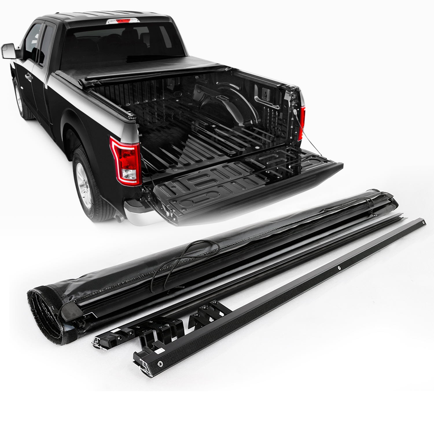 Tonneau Cover For 2015-2019 Ford F150 5.5 Ft 66" Crew Cab ...