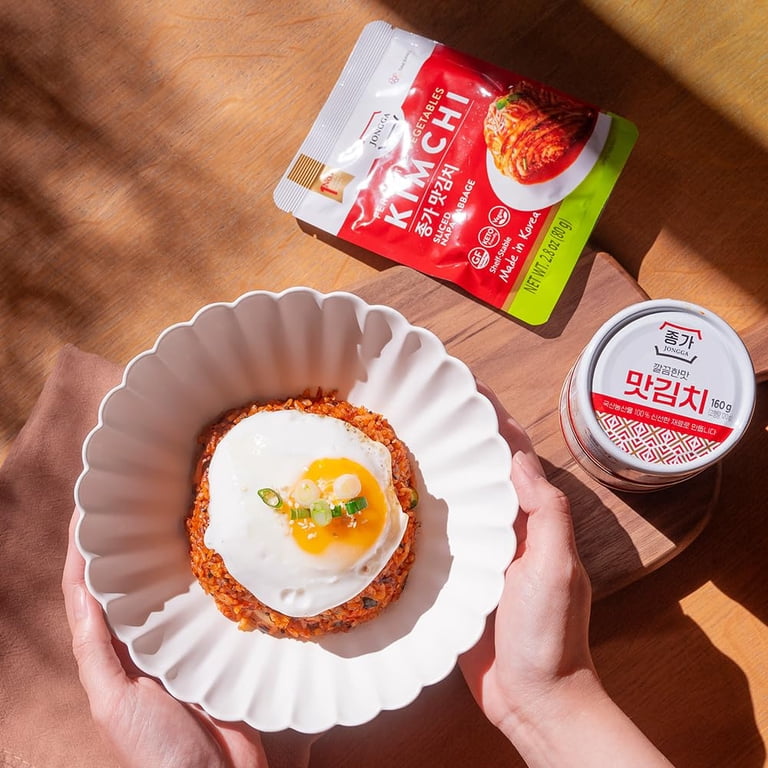 Jongga Original Can Kimchi, Pack of 4, Spicy Fermented Napa