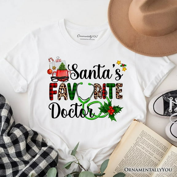 Santa’s Favorite Doctor T-Shirt, Classic Christmas Tee