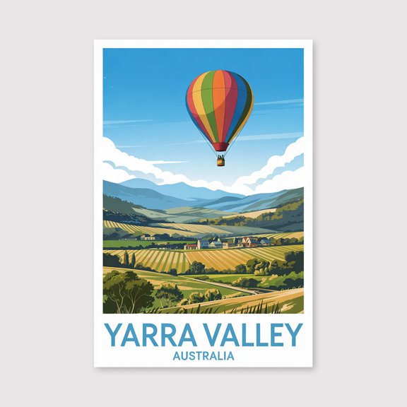 Yarra Valley Travel Print Canvas Wall Art, Yarra Valley Wall Hanging Home decor Yarra Valley Canvas Art, Wall Art Australia Canvas-1WN4491