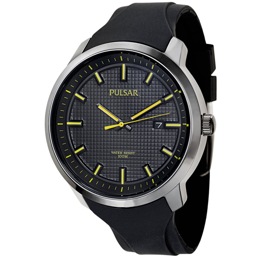 Pulsar PZ5001 Men s On The Go Solar Blue Dial Steel Bracelet Chronograph Power Reserve Watch Walmart