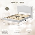 thumbnail image 2 of Kids Full Size Bed Frame with Adjustable Headboard, Sherpa Fleece Upholstered Modern Platform Bed Frame Full with Sturdy Wood Slats, No Box Spring Needed, Easy Assembly, Light Grey, 2 of 7