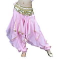 thumbnail image 2 of BellyLady Belly Dance Harem Pants Tribal Baggy Arabic Halloween Pants-Pink, 2 of 3