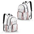 thumbnail image 2 of Kuiaobaty Baseball Print Backpack for Girls Boys Ice Cream Print Backpack with Adjustable Strap Lightweight Bookbags for School, 2 of 7