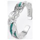thumbnail image 4 of S925 Ajustable Swivel Anillo de Plata Anillo Abierto Irregular Frill Doble Textura Anillo para Mujeres, 4 of 4