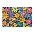 thumbnail image 2 of Toilet Rug Rectangle Bathroom Rugs Non-Slip Soft Plush Machine Washable Contour Bath Mat Colorful Cartoon Daisy Flowers 24x16, 2 of 9