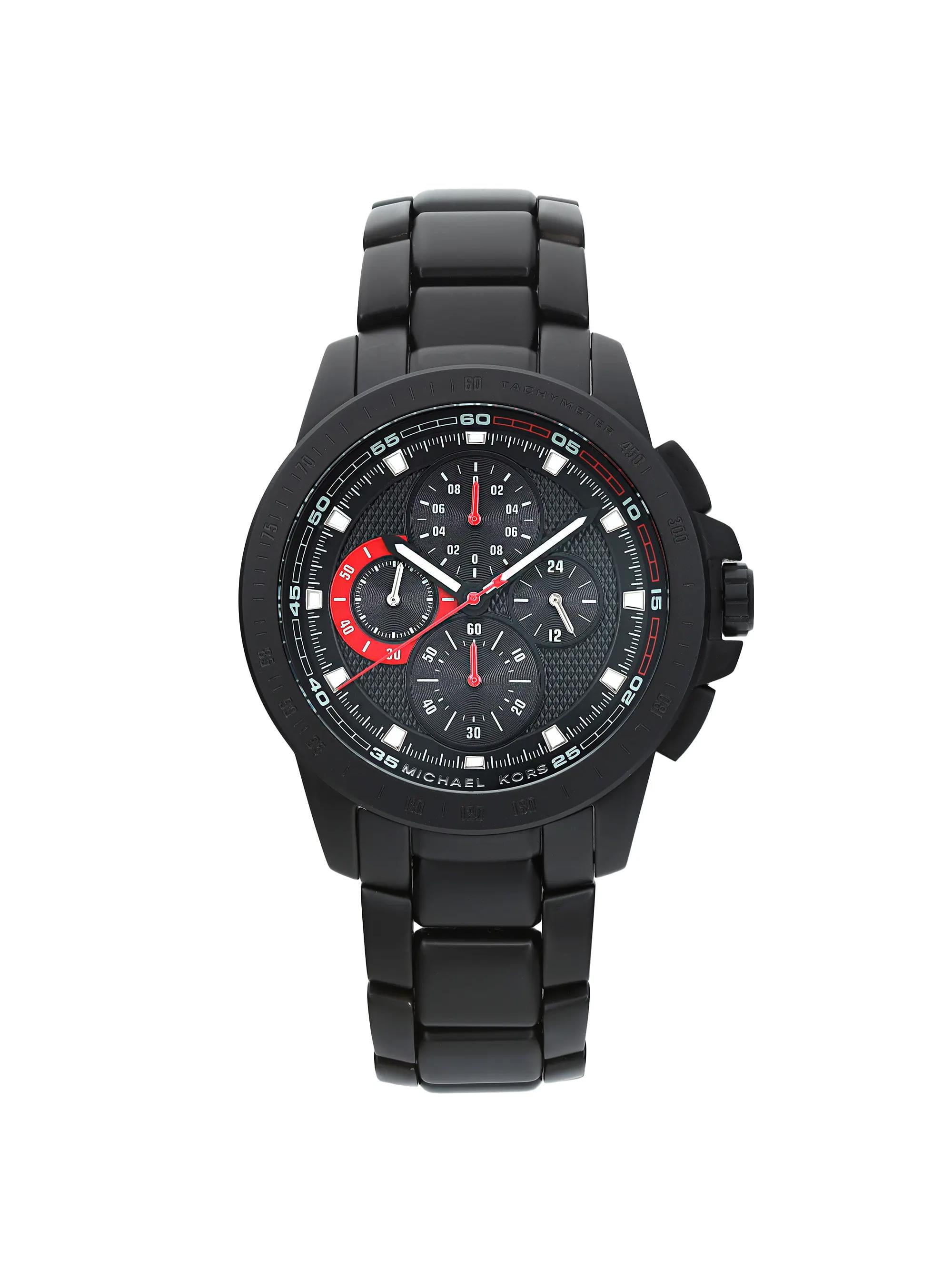 Michael Kors Brecken Chronograph Quartz Crystal Black Dial Men's