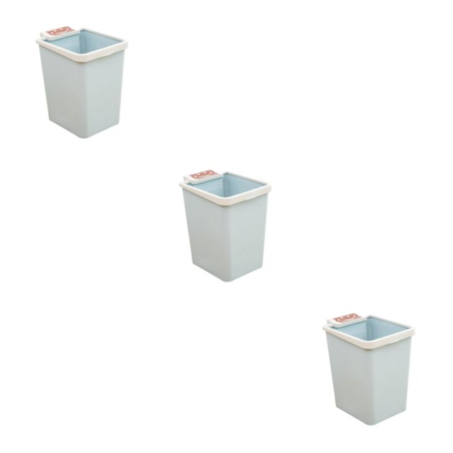Moyic Bote de basura sin tapa duradero y resistente a la caída para el hogar, cocina, hogar, cocina, bote de basura azul Type1 NO1