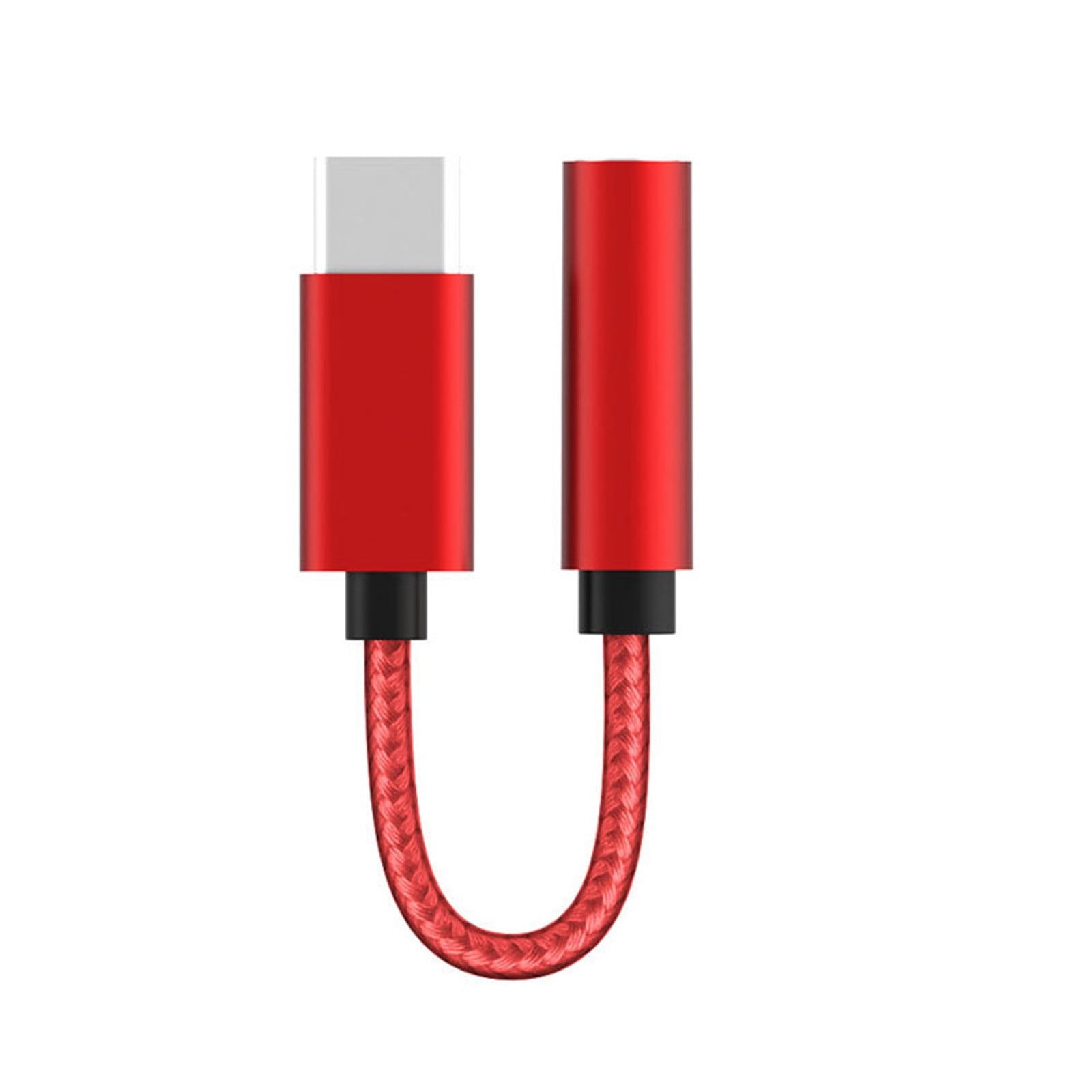 TIMIFIS USB C To Headphone Jack Adapter Cable Type C Port Male To Female Stereo Audio Headphone 3.55mm AUX Connector Built In Digital Decoder Nylon Braid Wire Gift Walmart